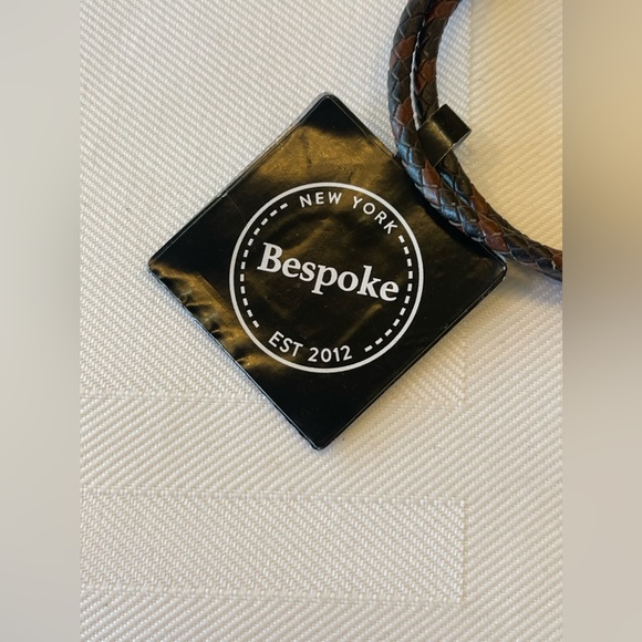 Bespoke New York Men's Brown Skinny Double Wrap Leather Bracelet OS - Picture 5 of 5